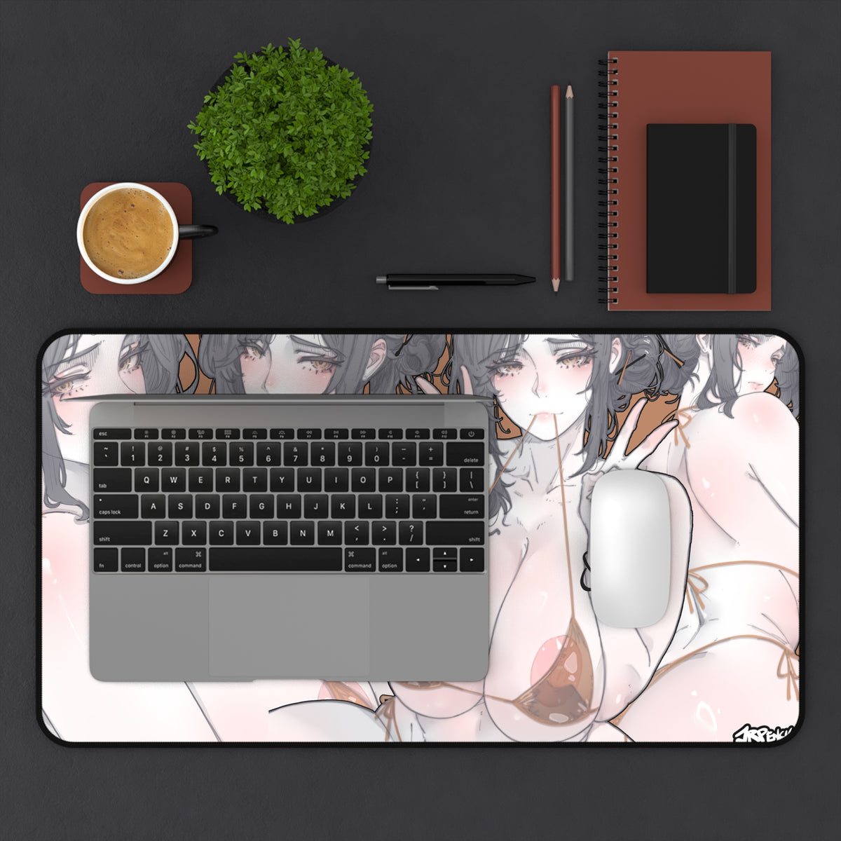 3405 - 褐壁纸 / Brown Wallpaper v2 Desk Mat