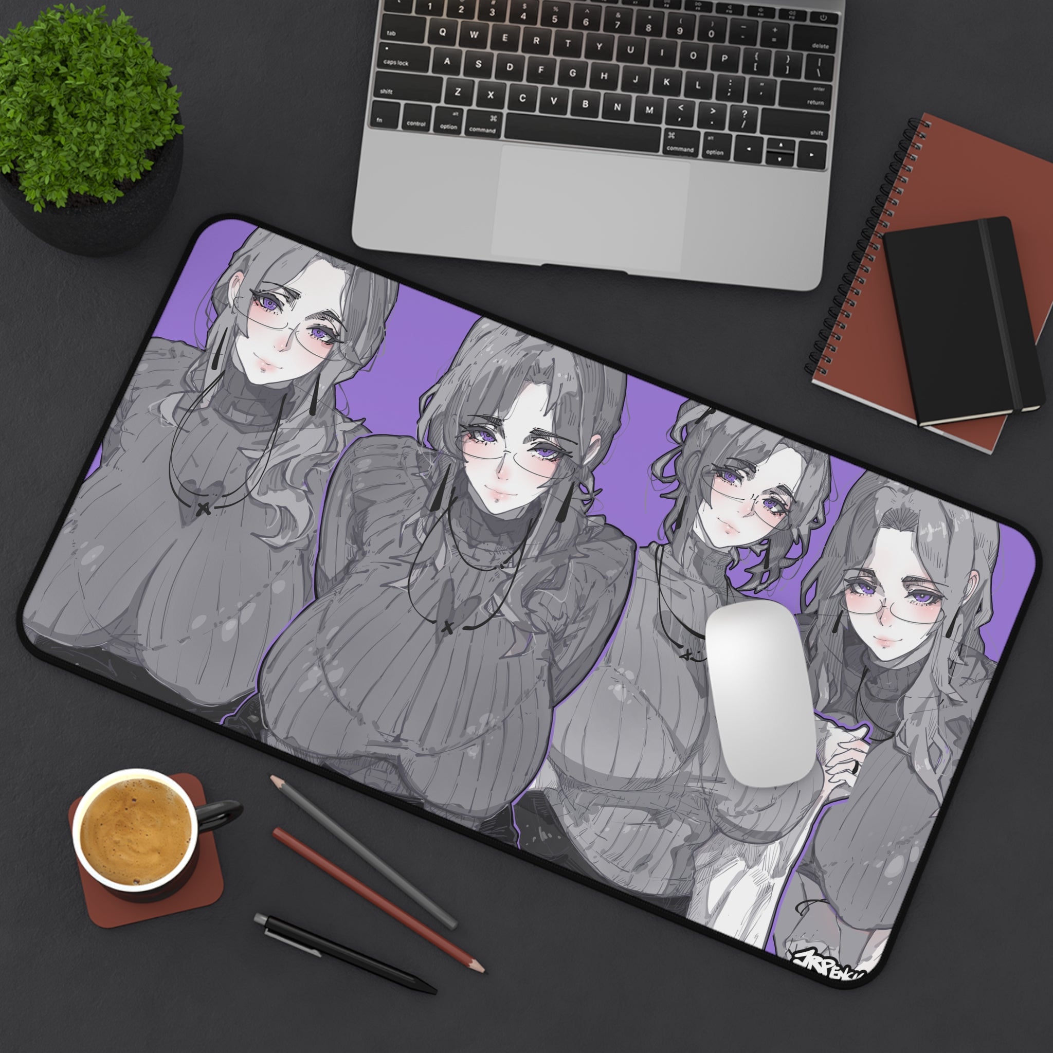 3268 - 紫壁纸 / purple wallpaper v1 Desk Mat