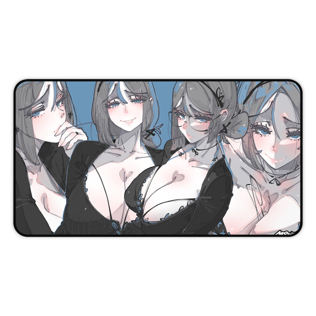 3228 - 蓝壁纸 / blue wallpaper v1 Desk Mat