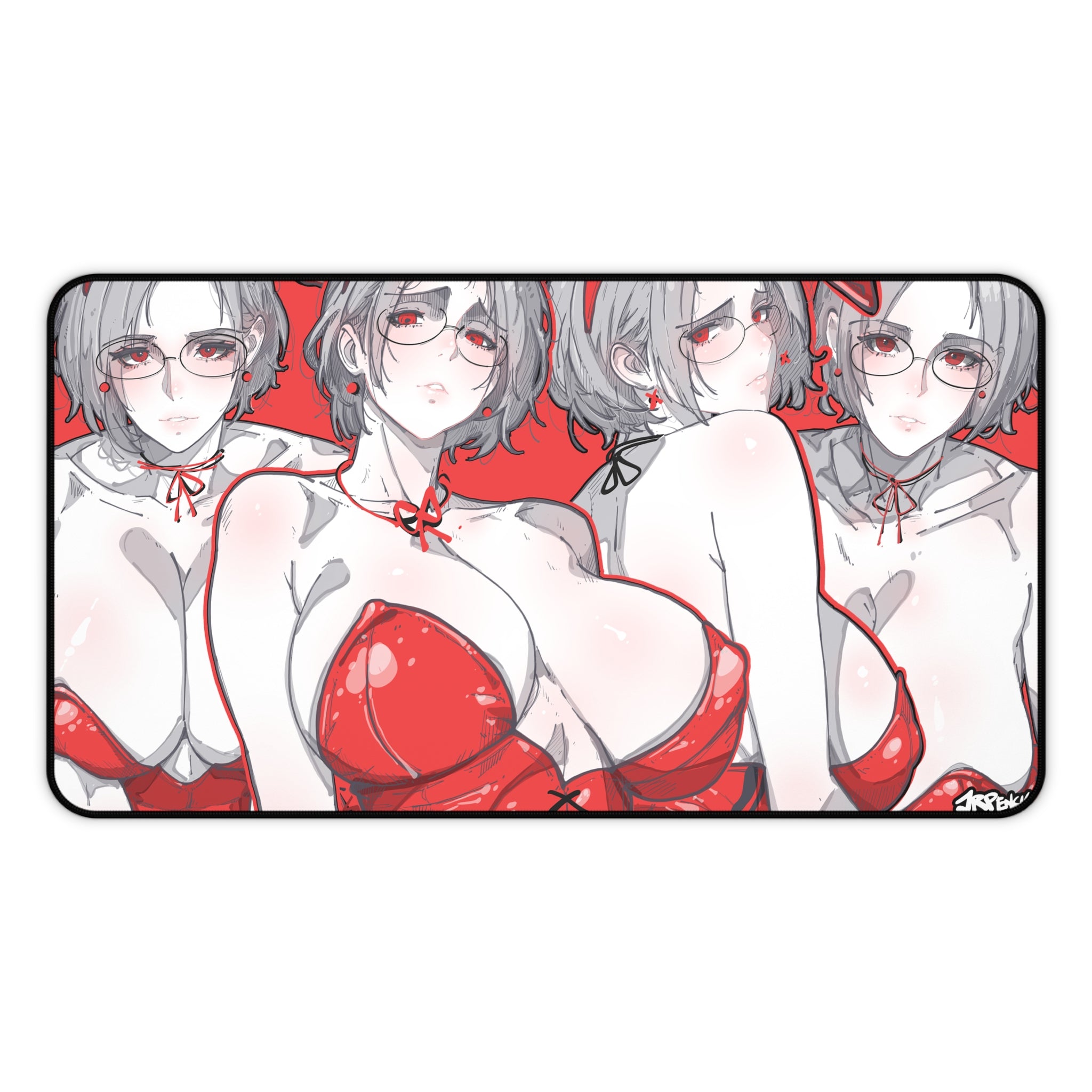 3303 - 红壁纸 / red wallpaper v1 Desk Mat