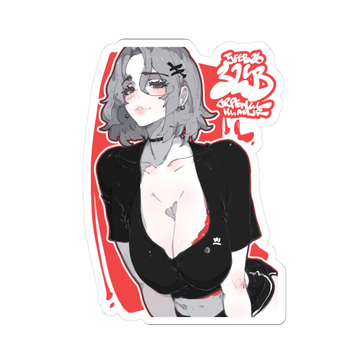 3253 - 红 / red v1 Stickers