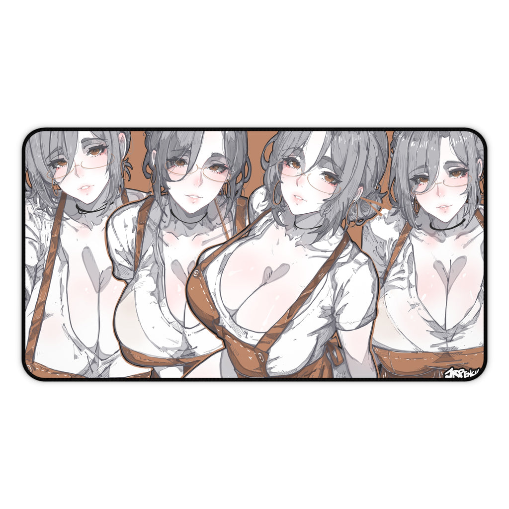 3288 - 褐壁纸 / brown wallpaper v1 Desk Mat