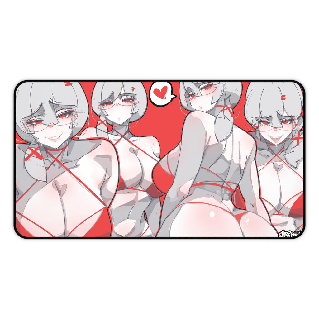 3154 - 红壁纸 / red wallpaper v2 Desk Mat