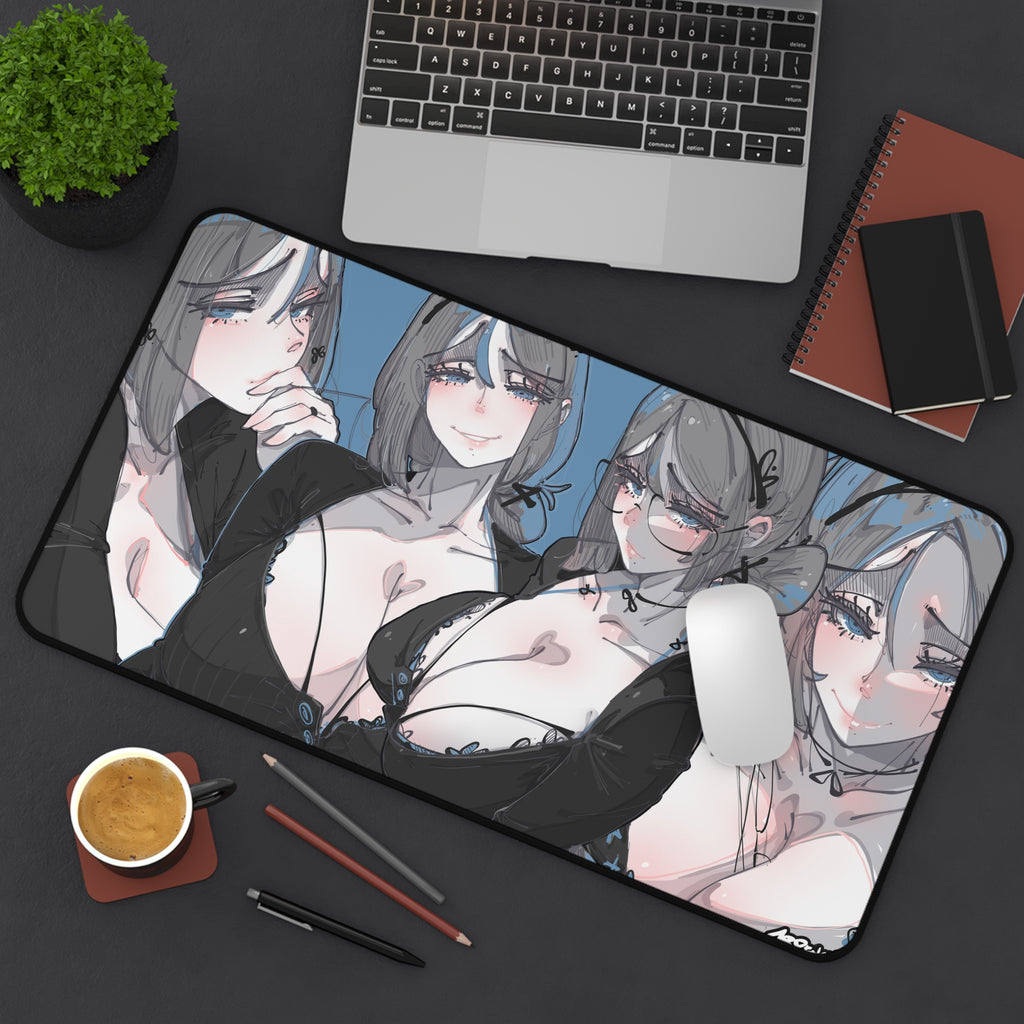 3228 - 蓝壁纸 / blue wallpaper v1 Desk Mat