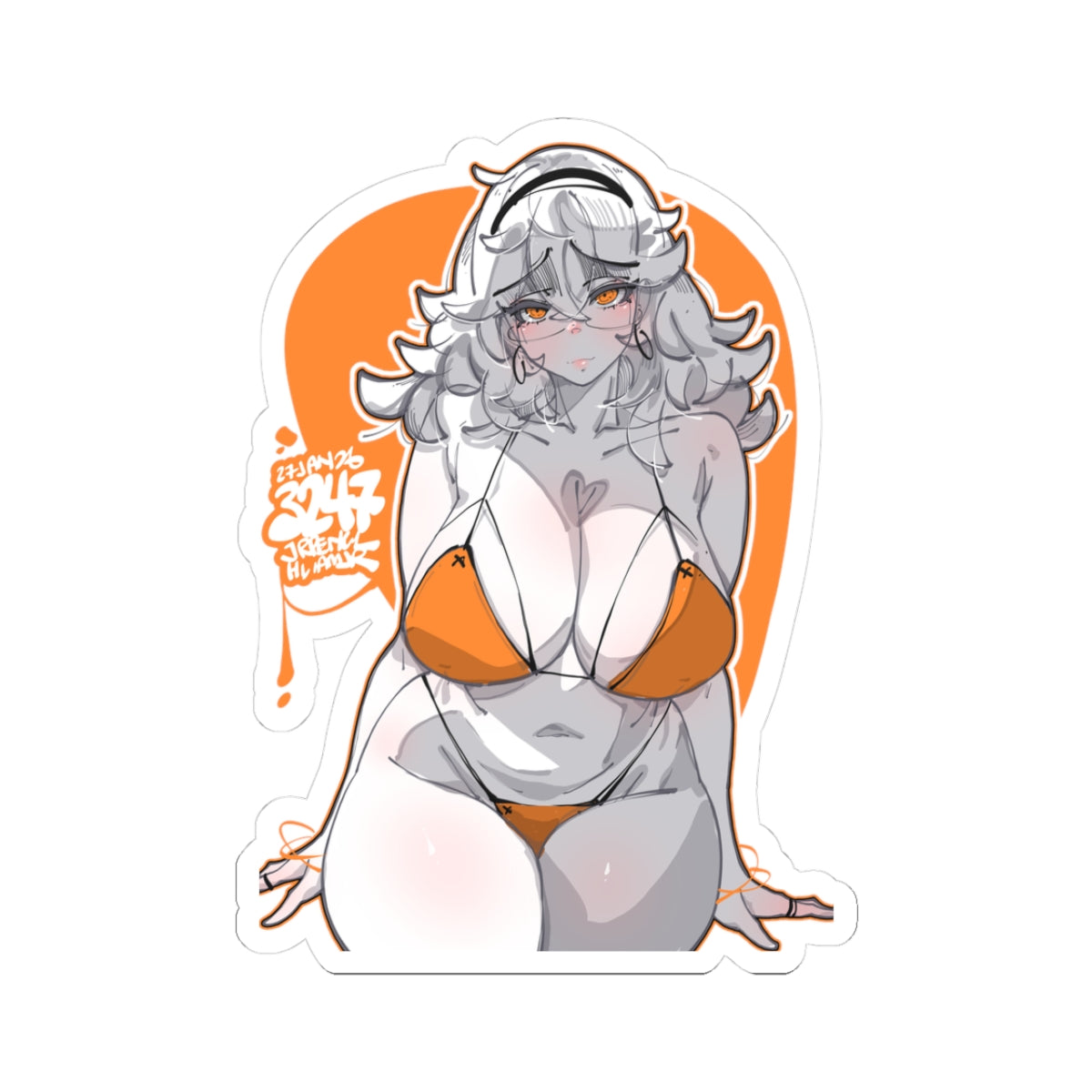 3247 - 橙 / orange v2 Stickers