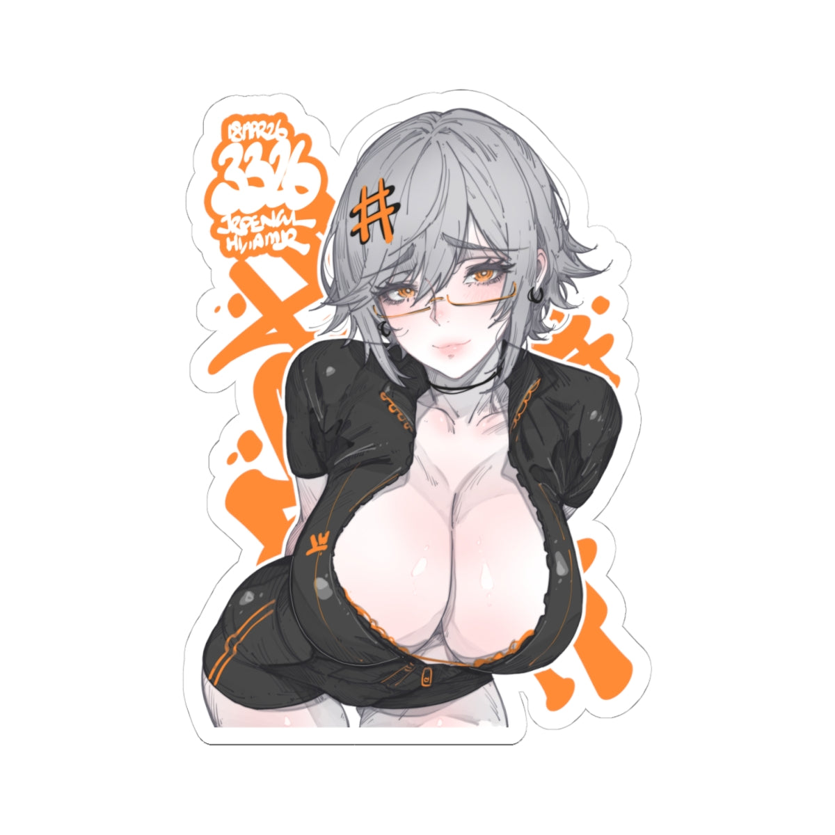 3326 - 橙/ orange v1 Stickers