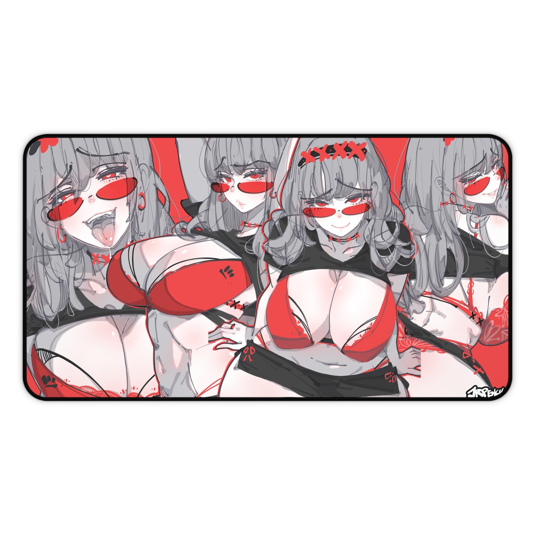 3194 - 红壁纸 / red wallpaper v1 Desk Mat