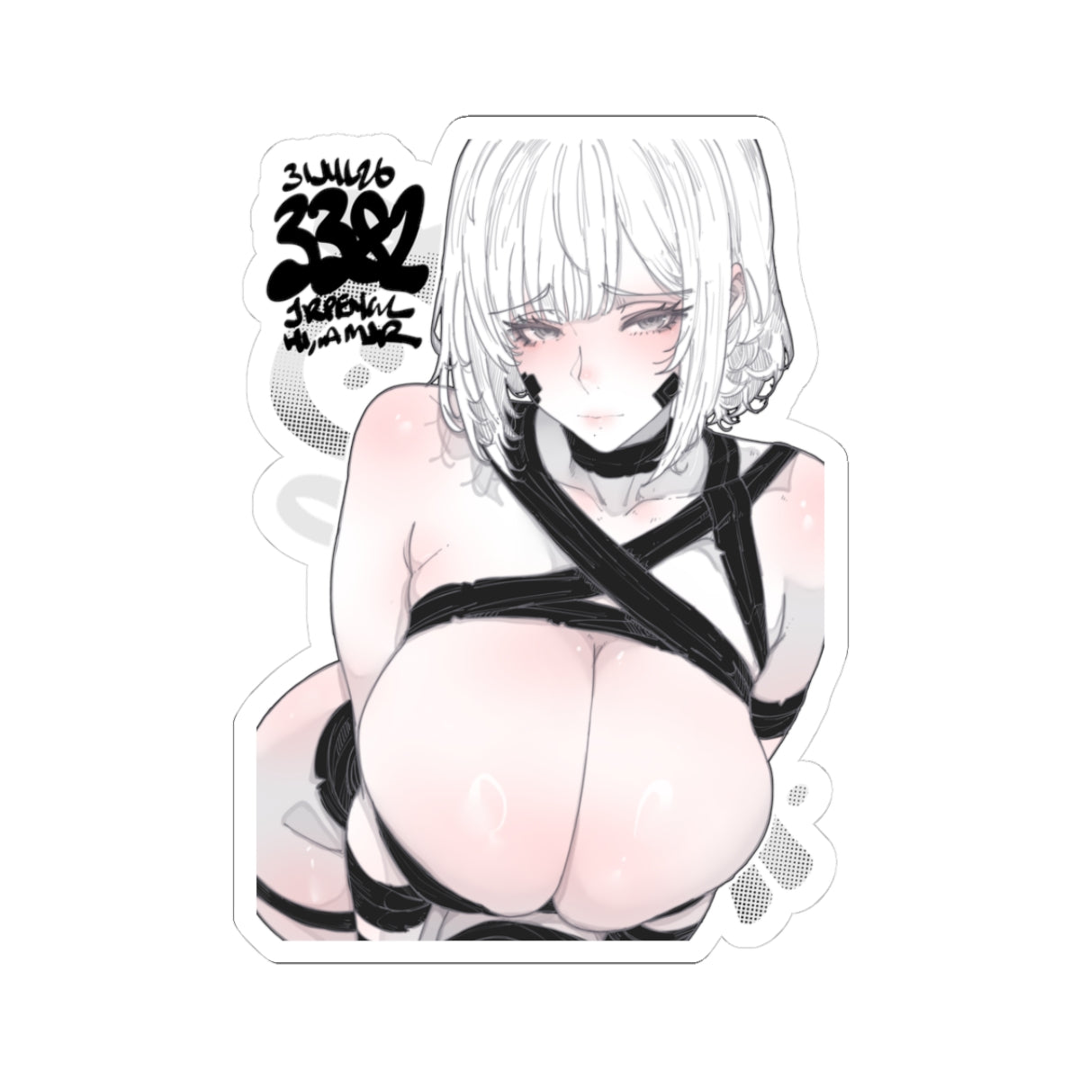 3382 - 黑 / Black v1 Stickers