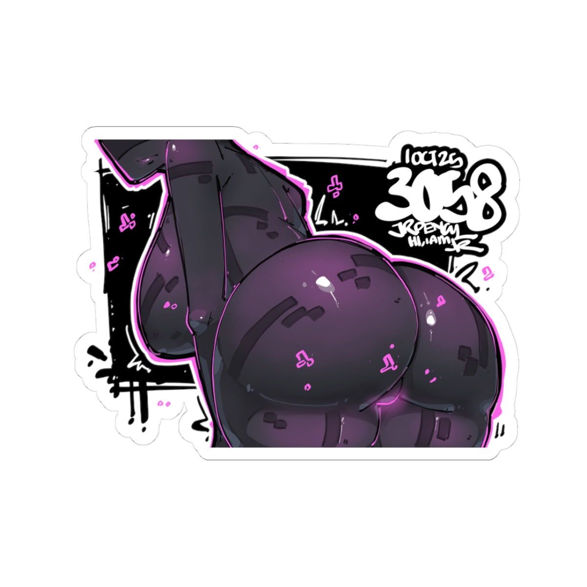 3058 - 黑 / black Stickers