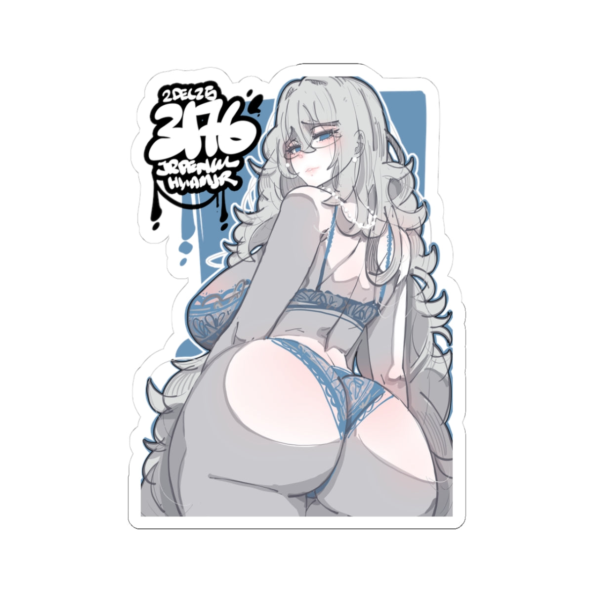 3176 - 蓝 / blue v2 Stickers