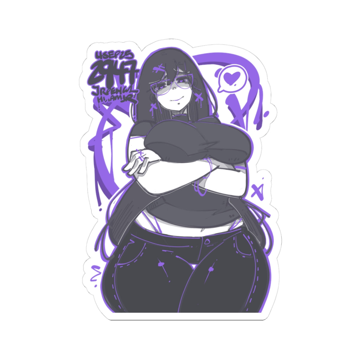 2947 - 紫 / purple Stickers