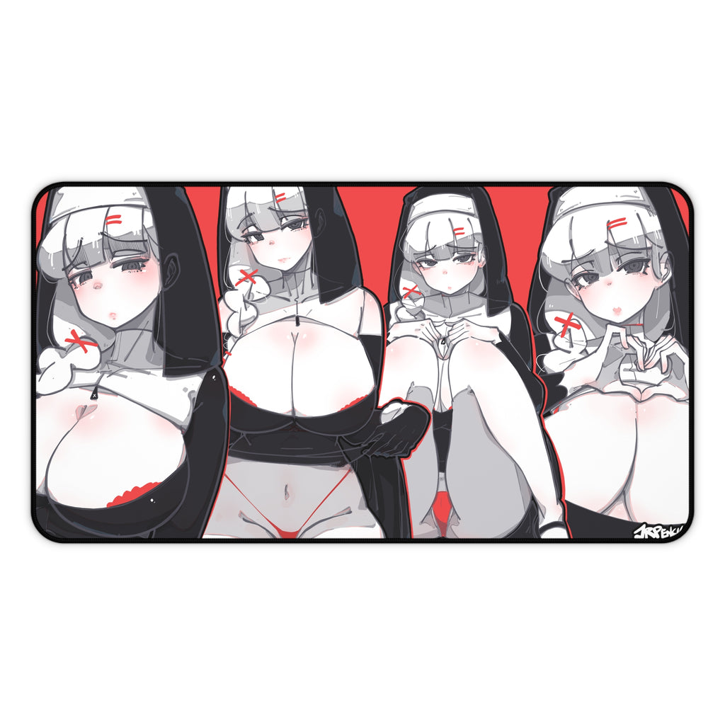 3086 - 红壁纸 / red wallpaper v1 Desk Mat