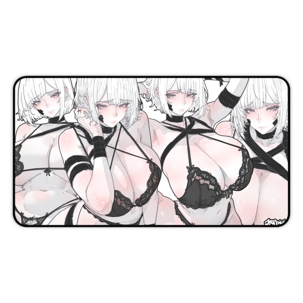 3385 - 黑壁纸 / Black Wallpaper v2 Desk Mat