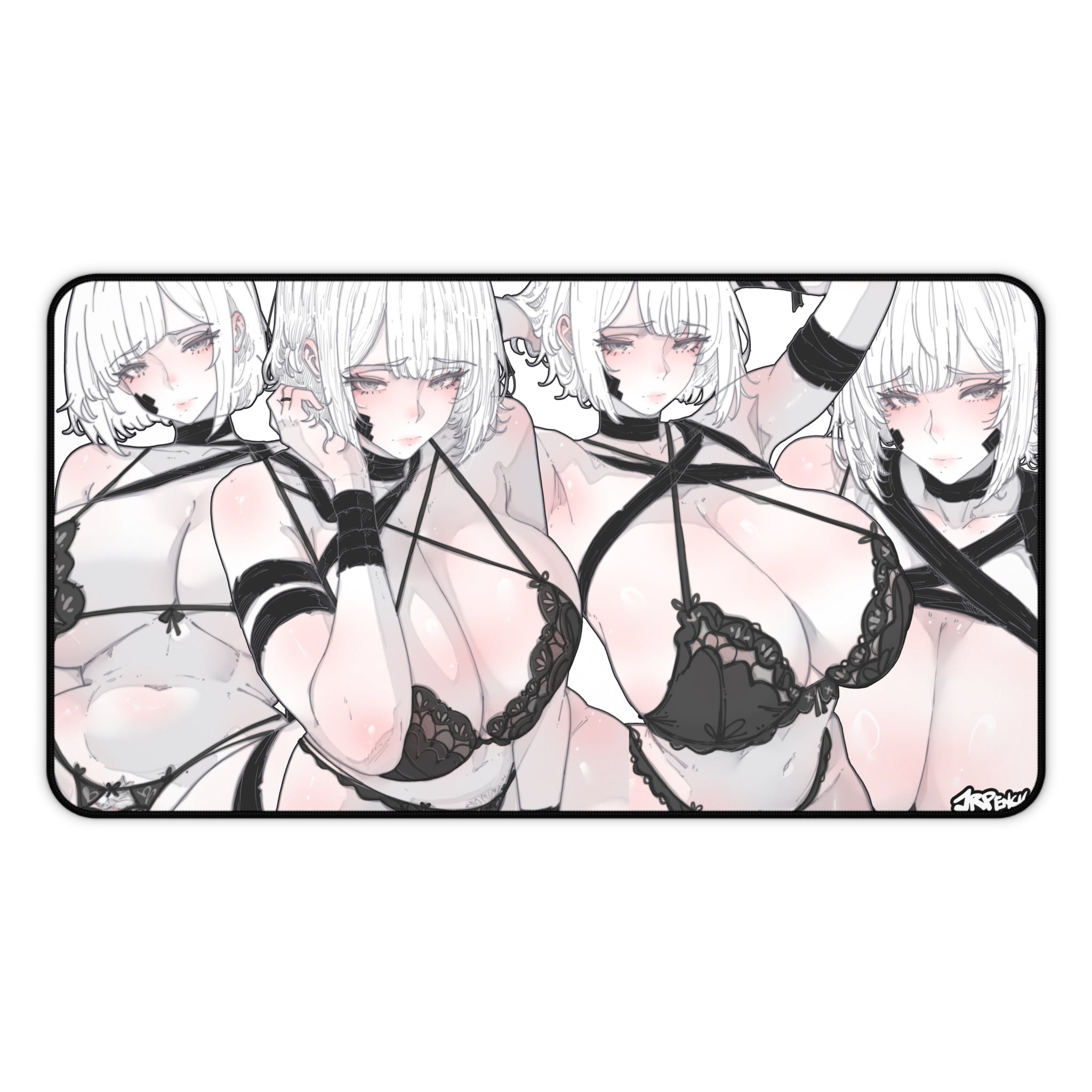 3385 - 黑壁纸 / Black Wallpaper v2 Desk Mat