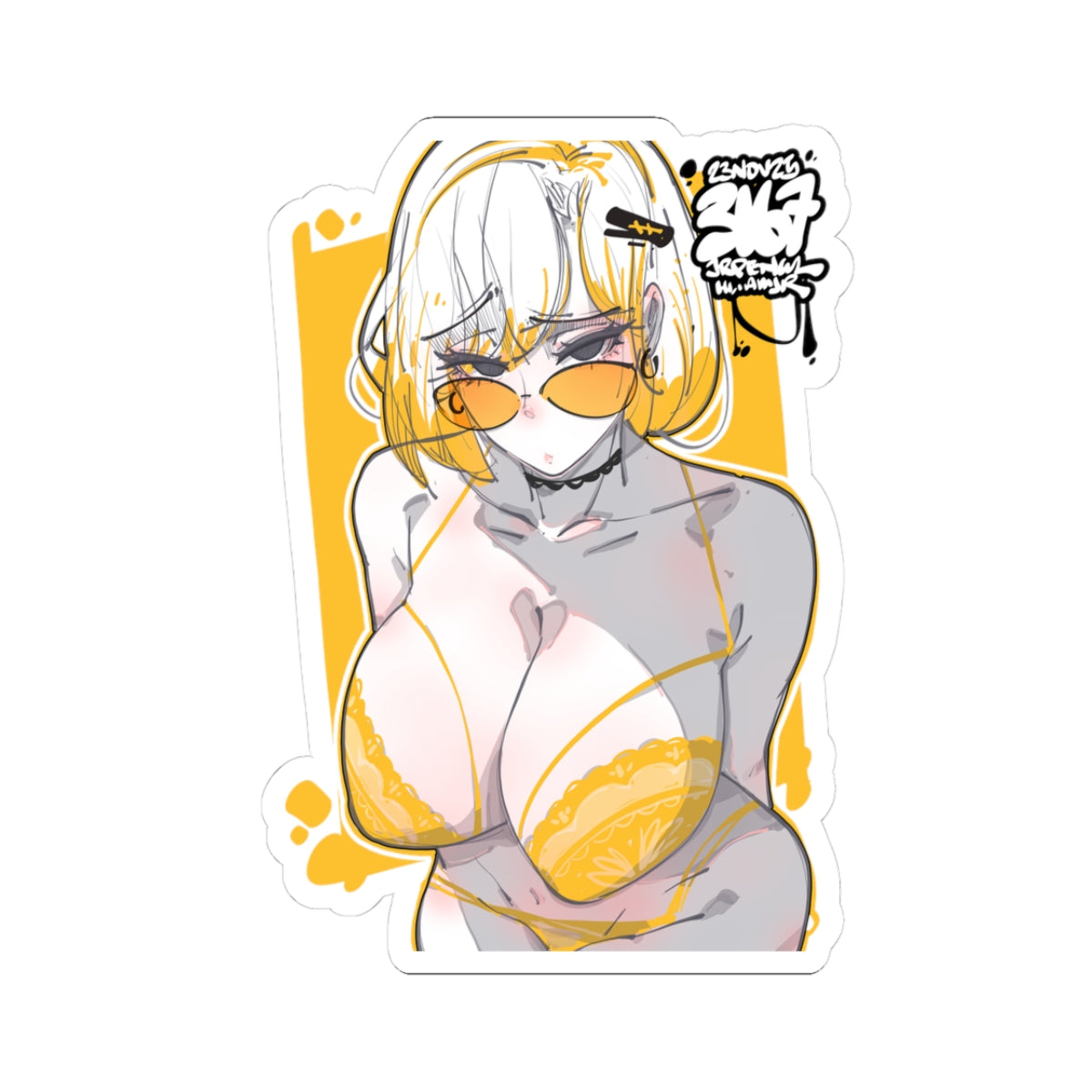 3167 - 黄 / yellow v2 Stickers