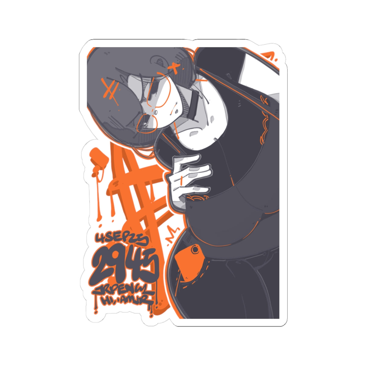 2945 - 橙 / orange Stickers