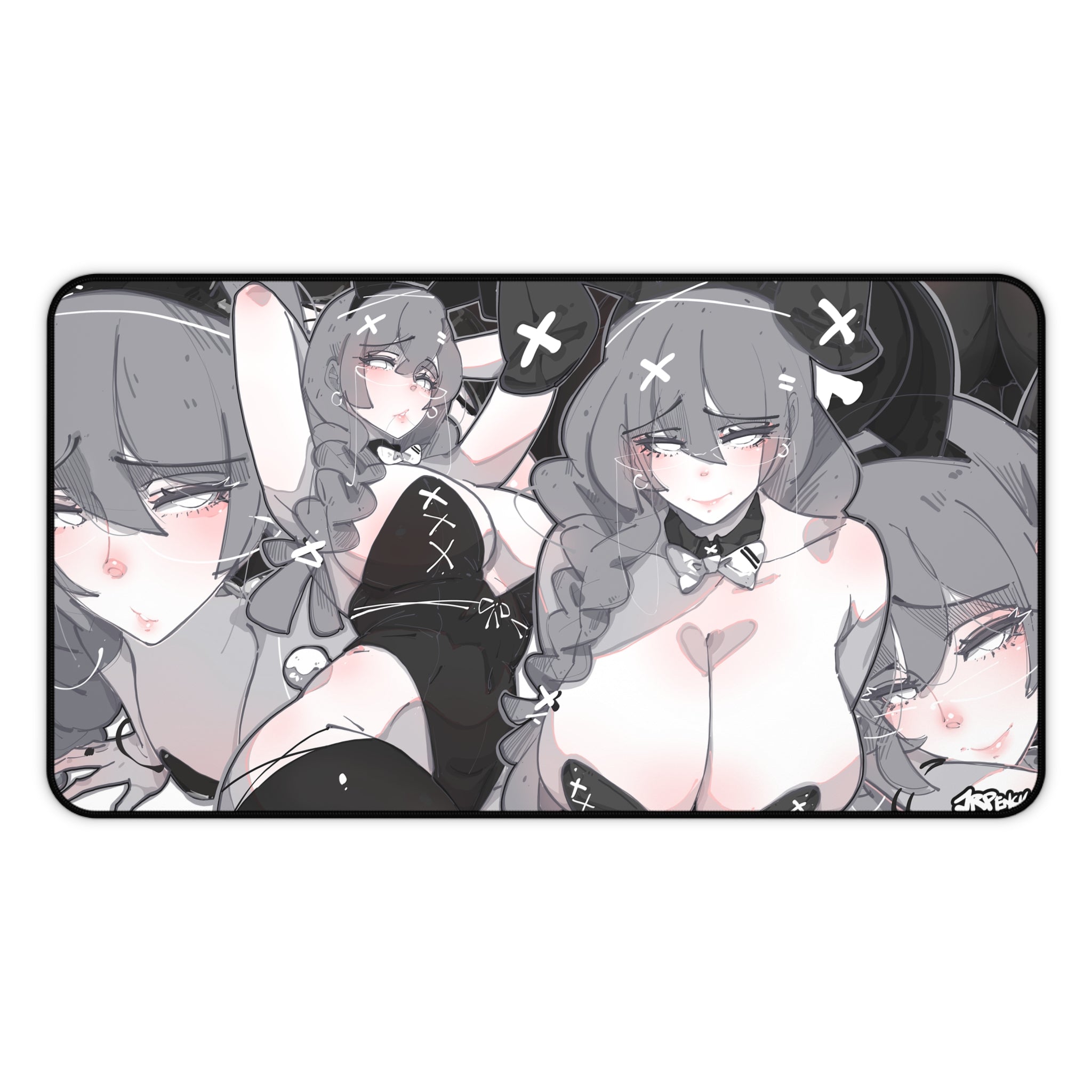 3166 - 白壁纸 / white wallpaper Desk Mat