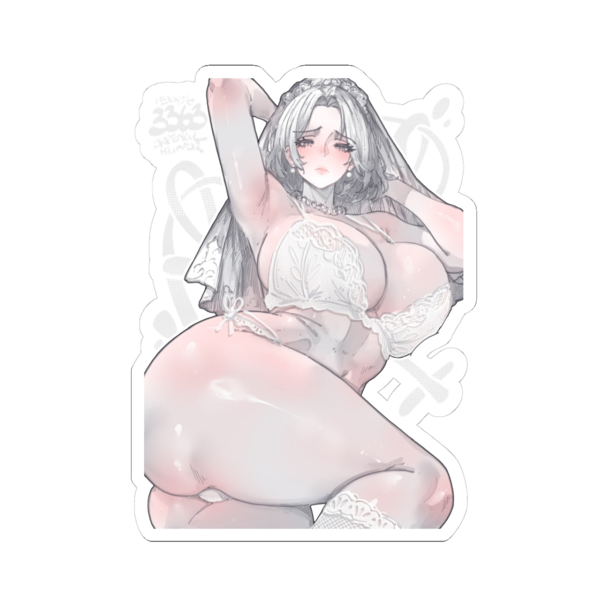 3363 - 白 / white v2 Stickers