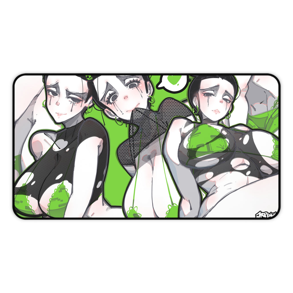 3079 - 绿壁纸 / green wallpaper v2 Desk Mat