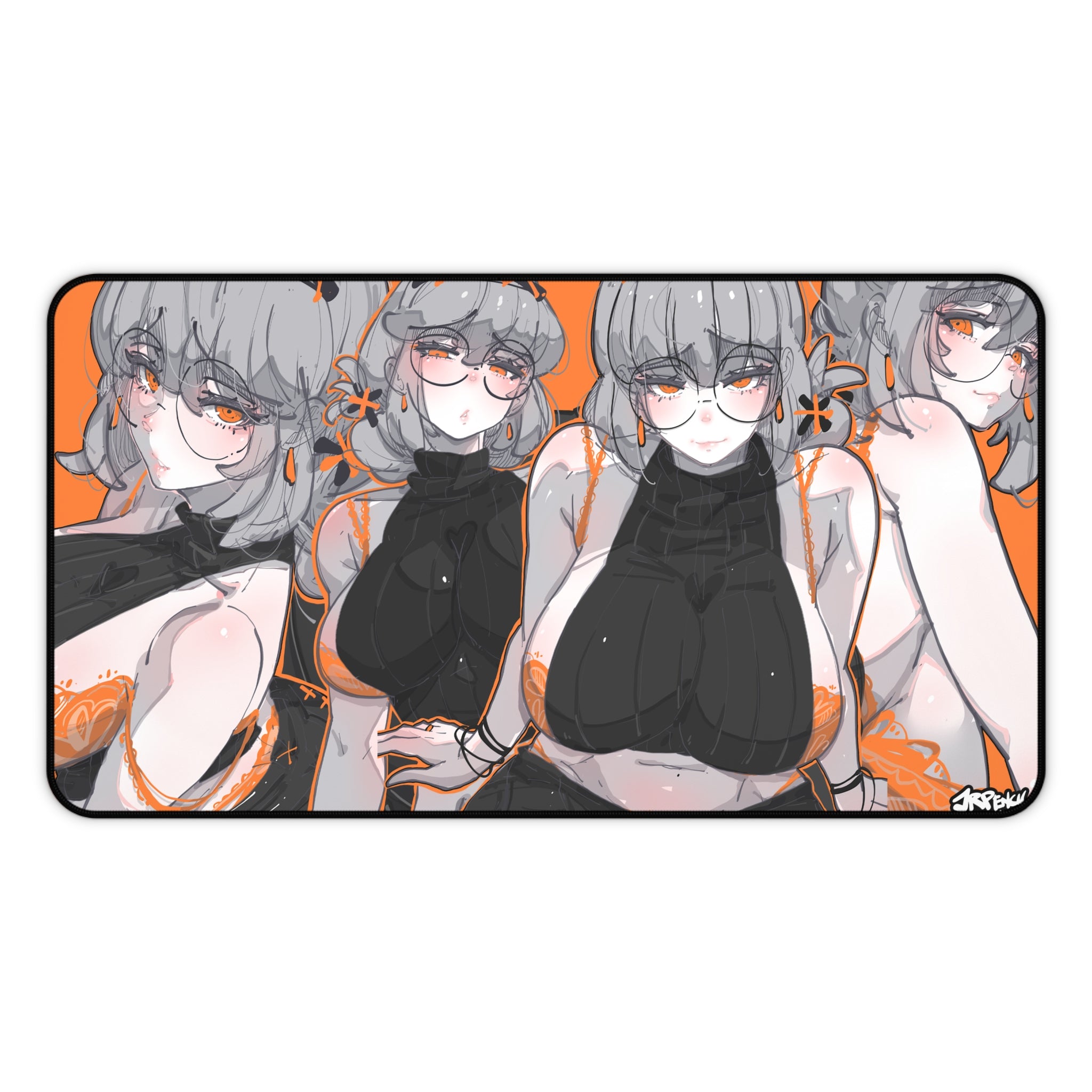 3201 - 橙壁纸 / orange wallpaper v1 Desk Mat