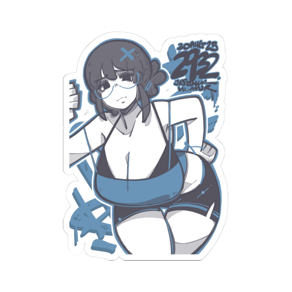 2932 - 蓝 / blue Stickers