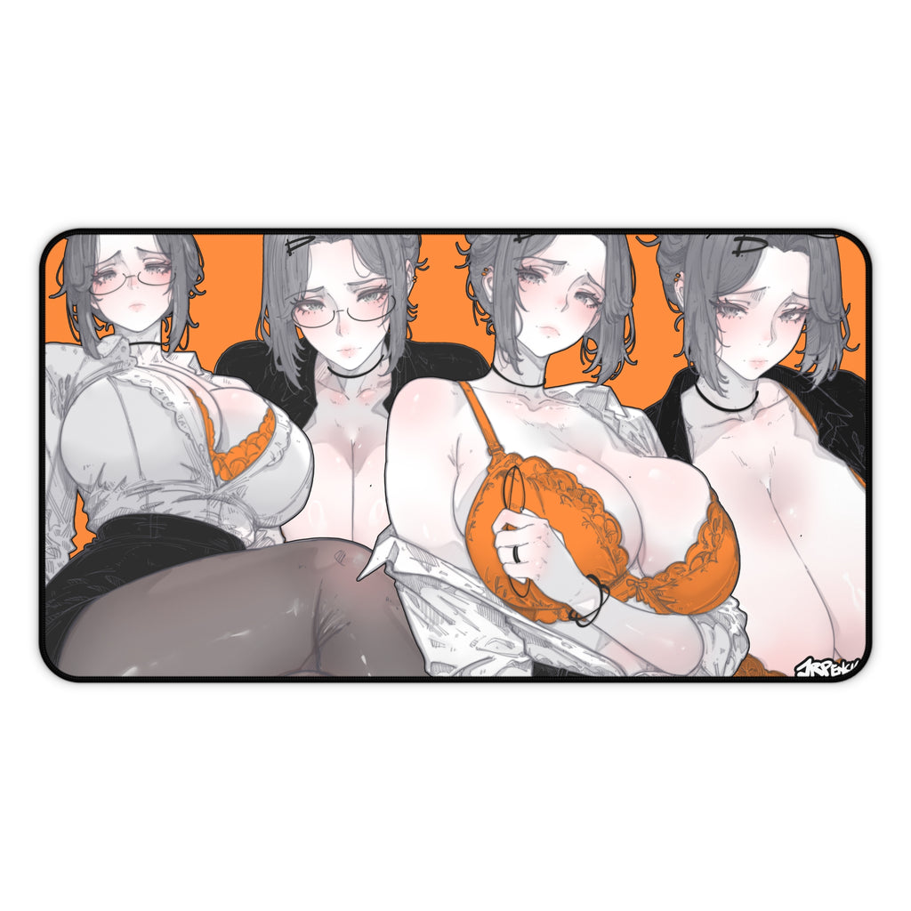 3380 - 橙壁纸 / Orange Wallpaper v1 Desk Mat