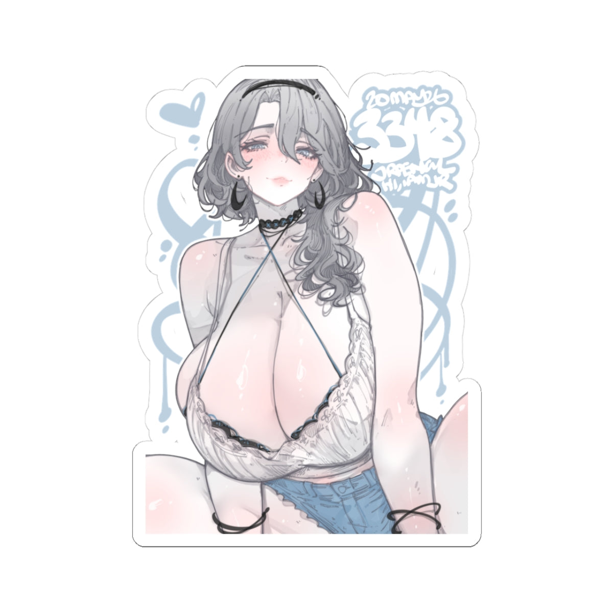3348 - blue / 蓝 v1 Stickers