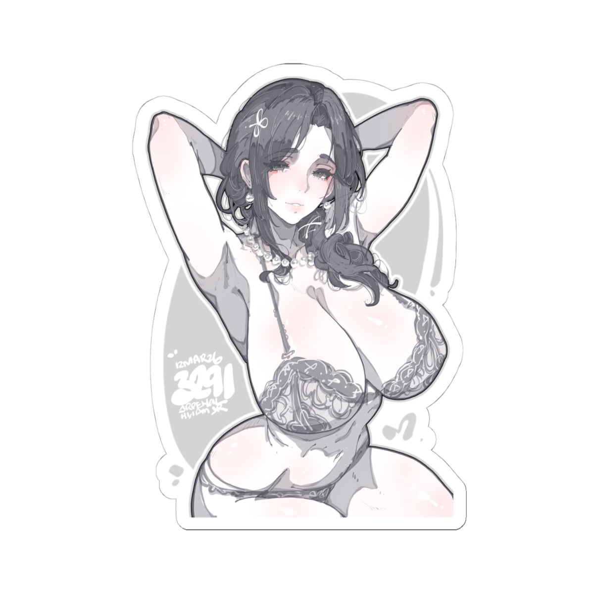 3291 - 灰 / grey v2 Stickers