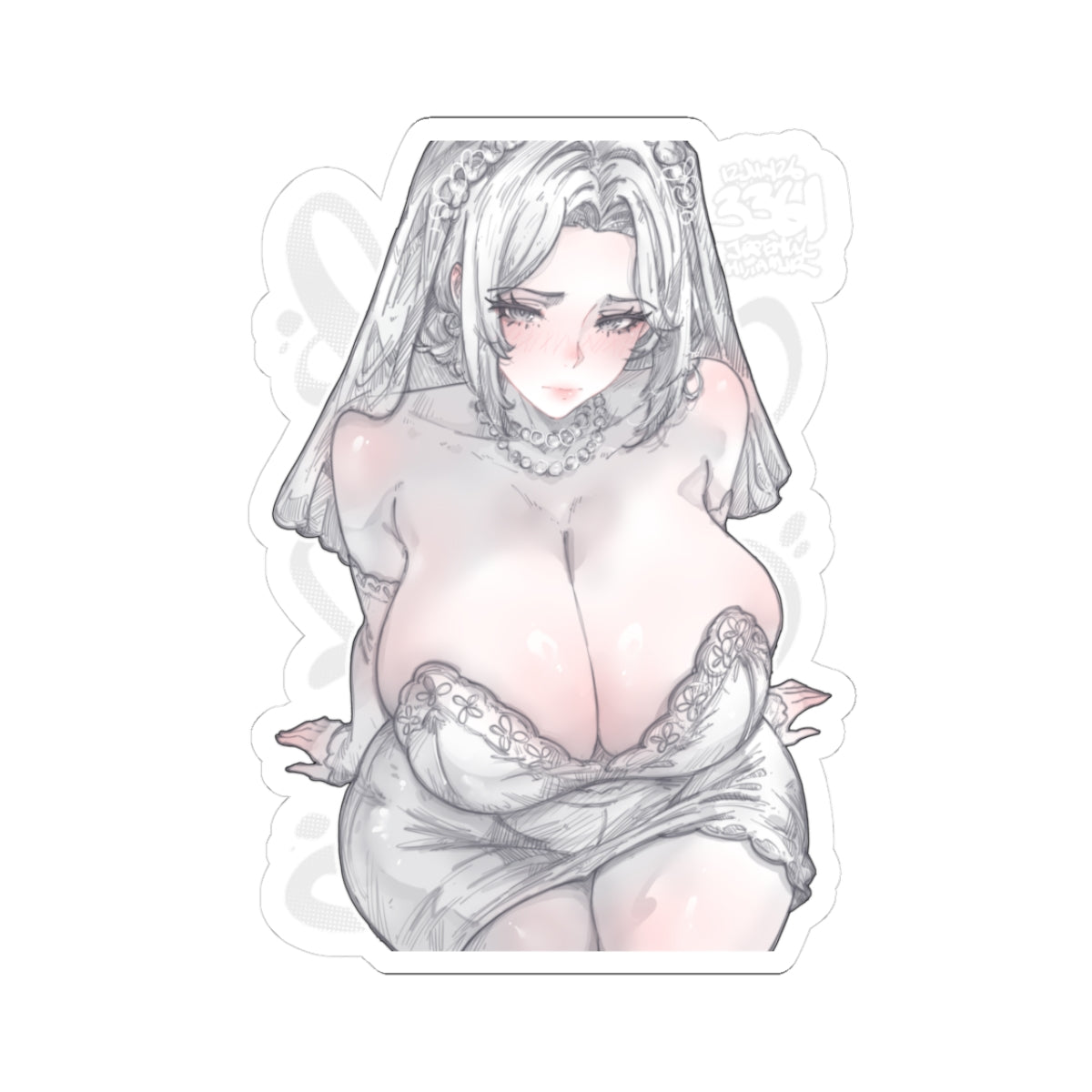 3361 - 白 / white v1 Stickers