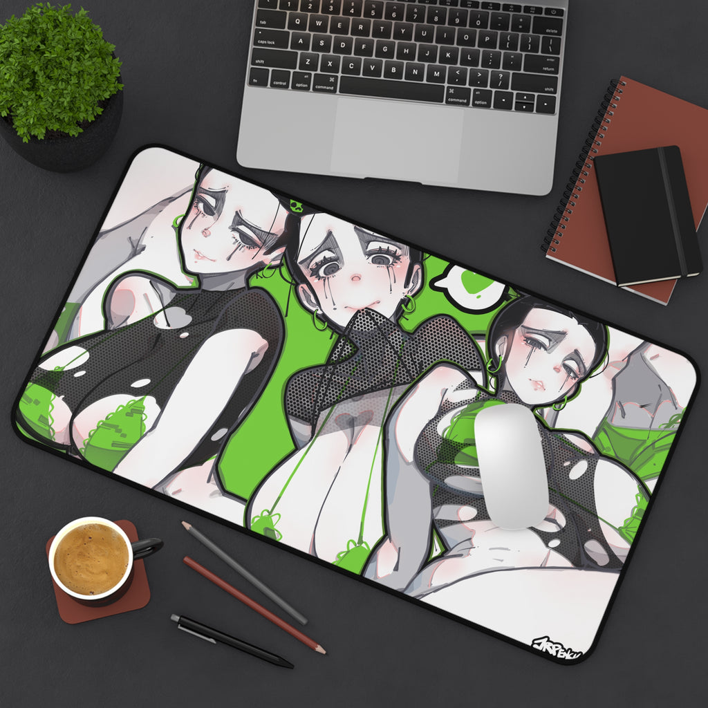 3079 - 绿壁纸 / green wallpaper v2 Desk Mat