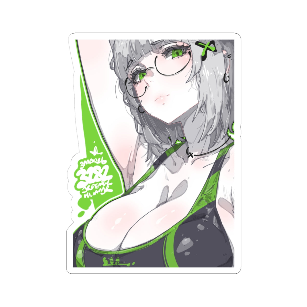 3282 - 绿 / green v1 Stickers