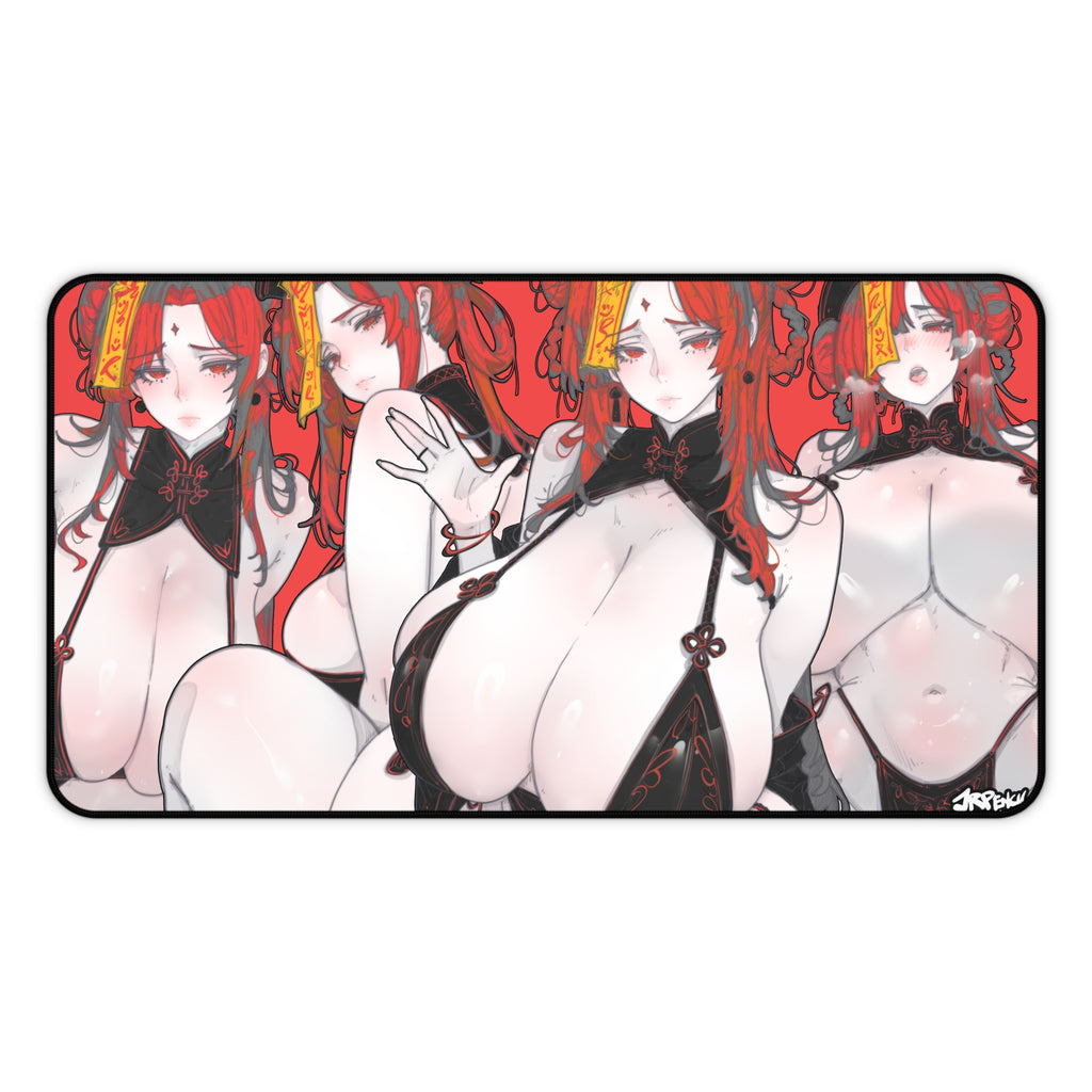 3370 - 红壁纸 / red wallpaper v1 Desk Mat