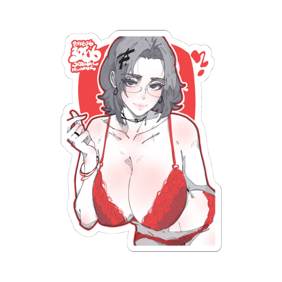 3256 - 红 / red v2 Stickers