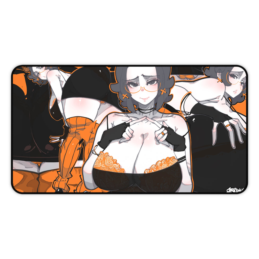 3104 - 橙壁纸 / orange wallpaper v1 Desk Mat