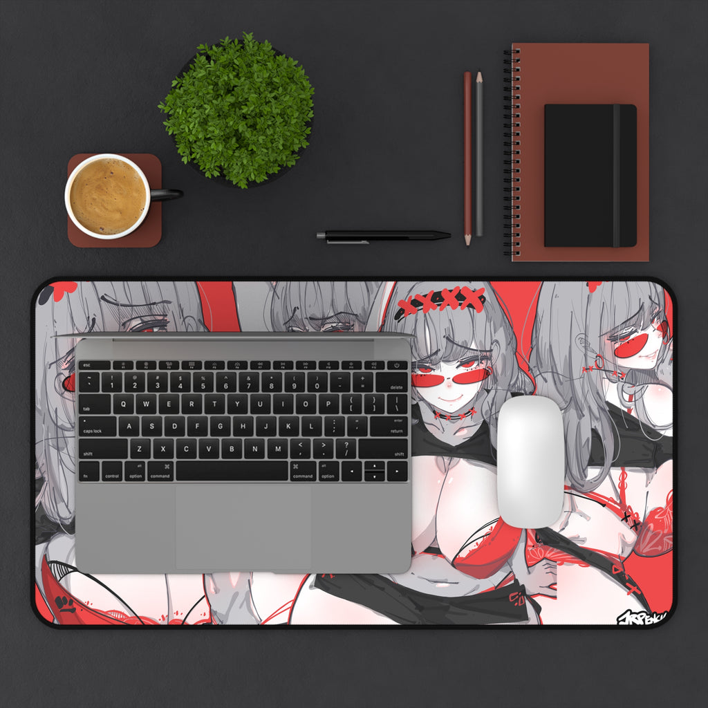 3194 - 红壁纸 / red wallpaper v1 Desk Mat