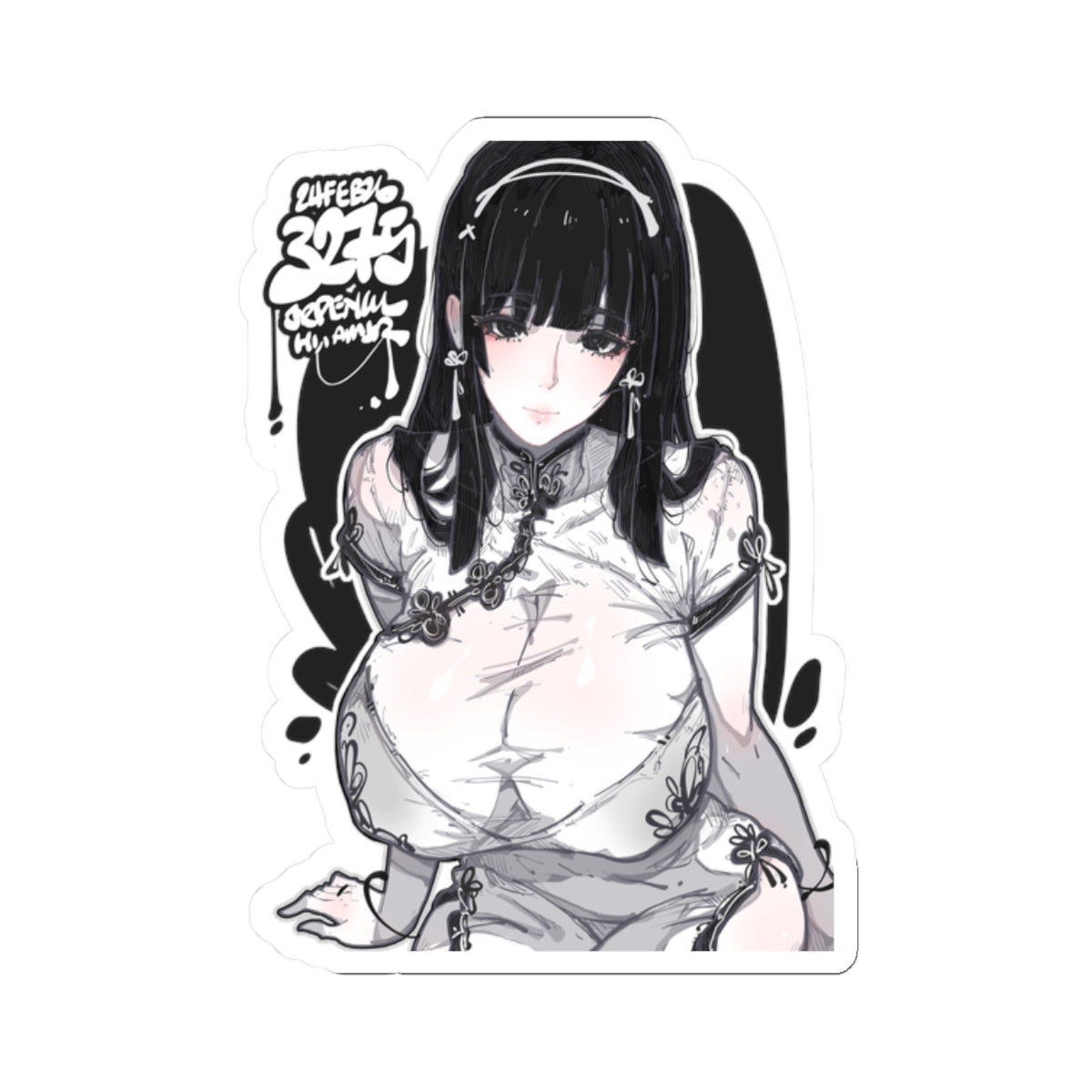 3275 - 黑 / black v1 Stickers