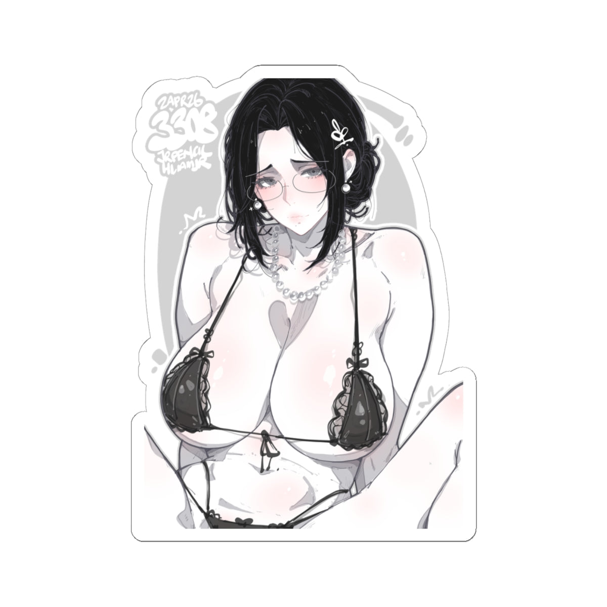 3308 - 黑 / black v2 Stickers