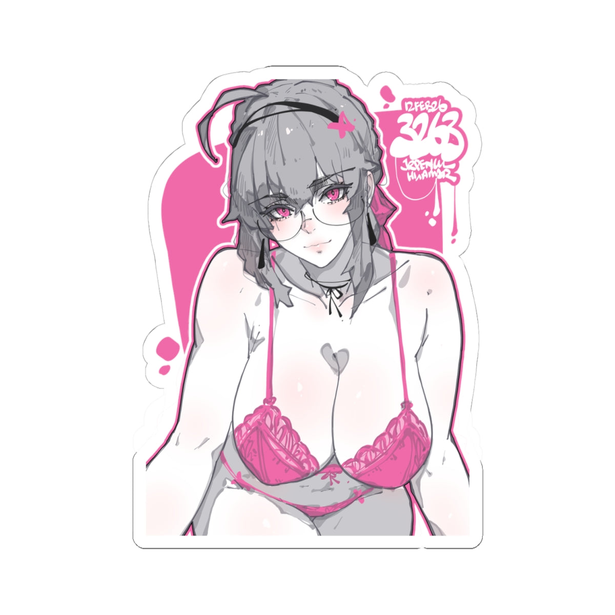 3263 - 粉 / pink v2 Stickers