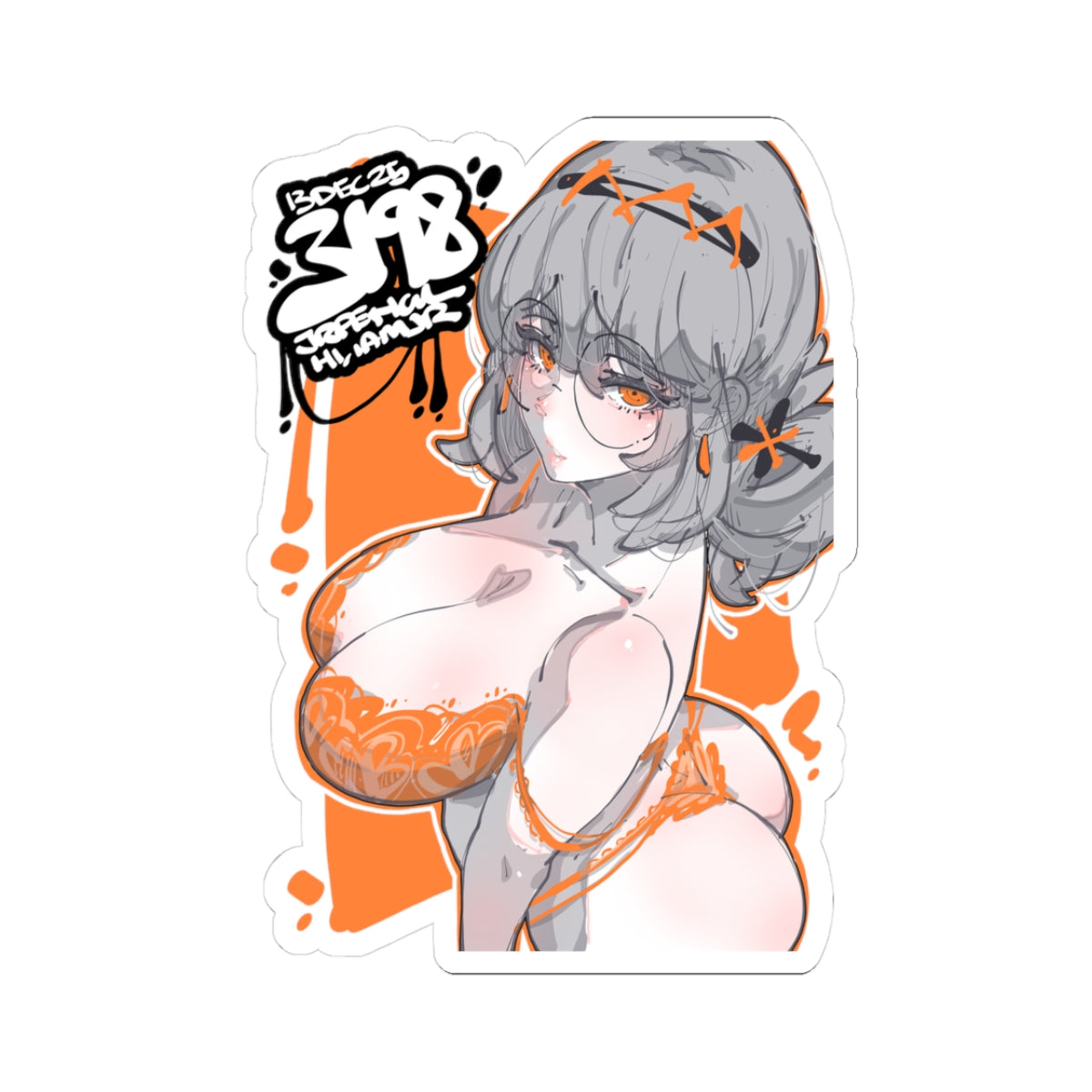 3198 - 橙 / orange v2 Stickers
