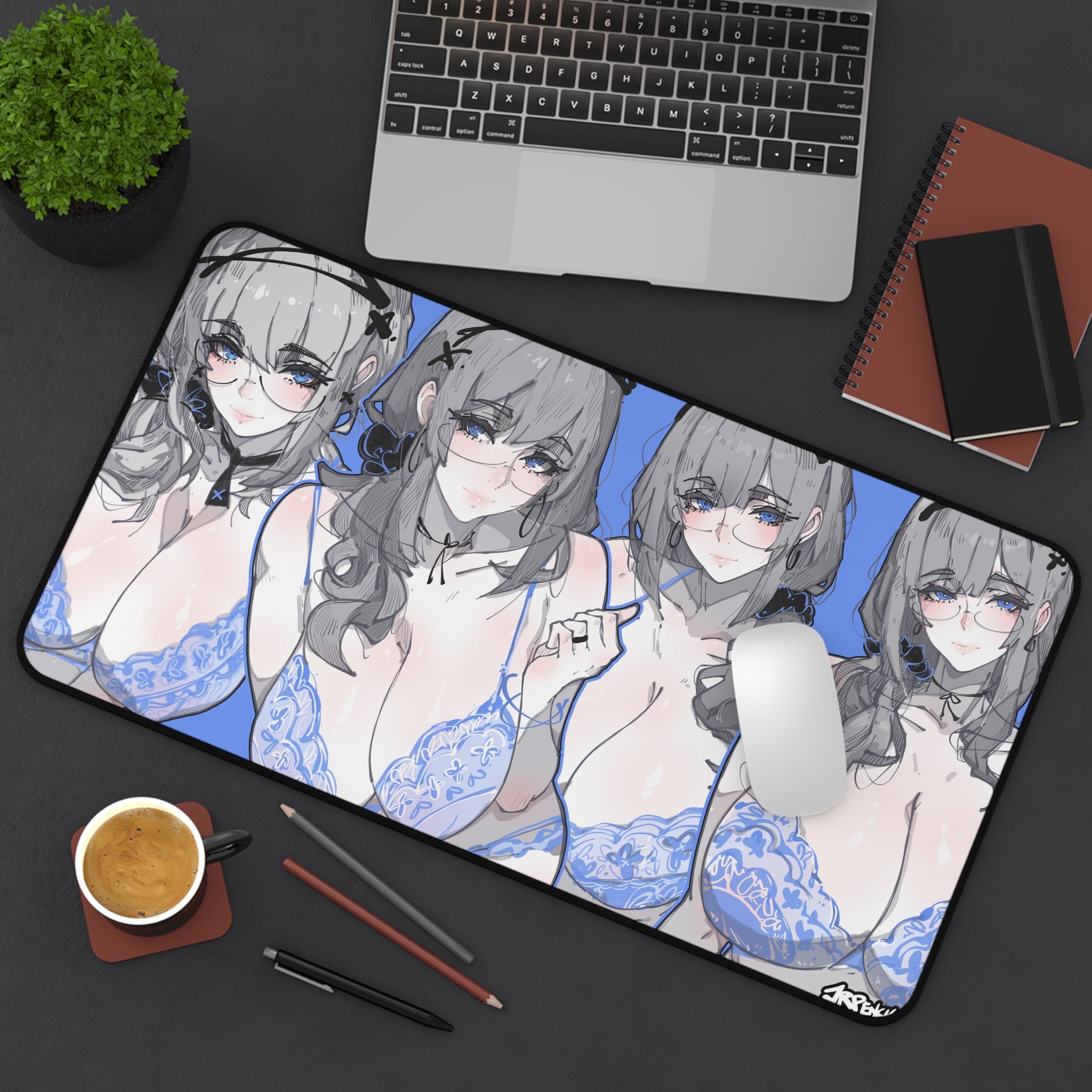 3273 - 蓝壁纸 / blue wallpaper v2 Desk Mat