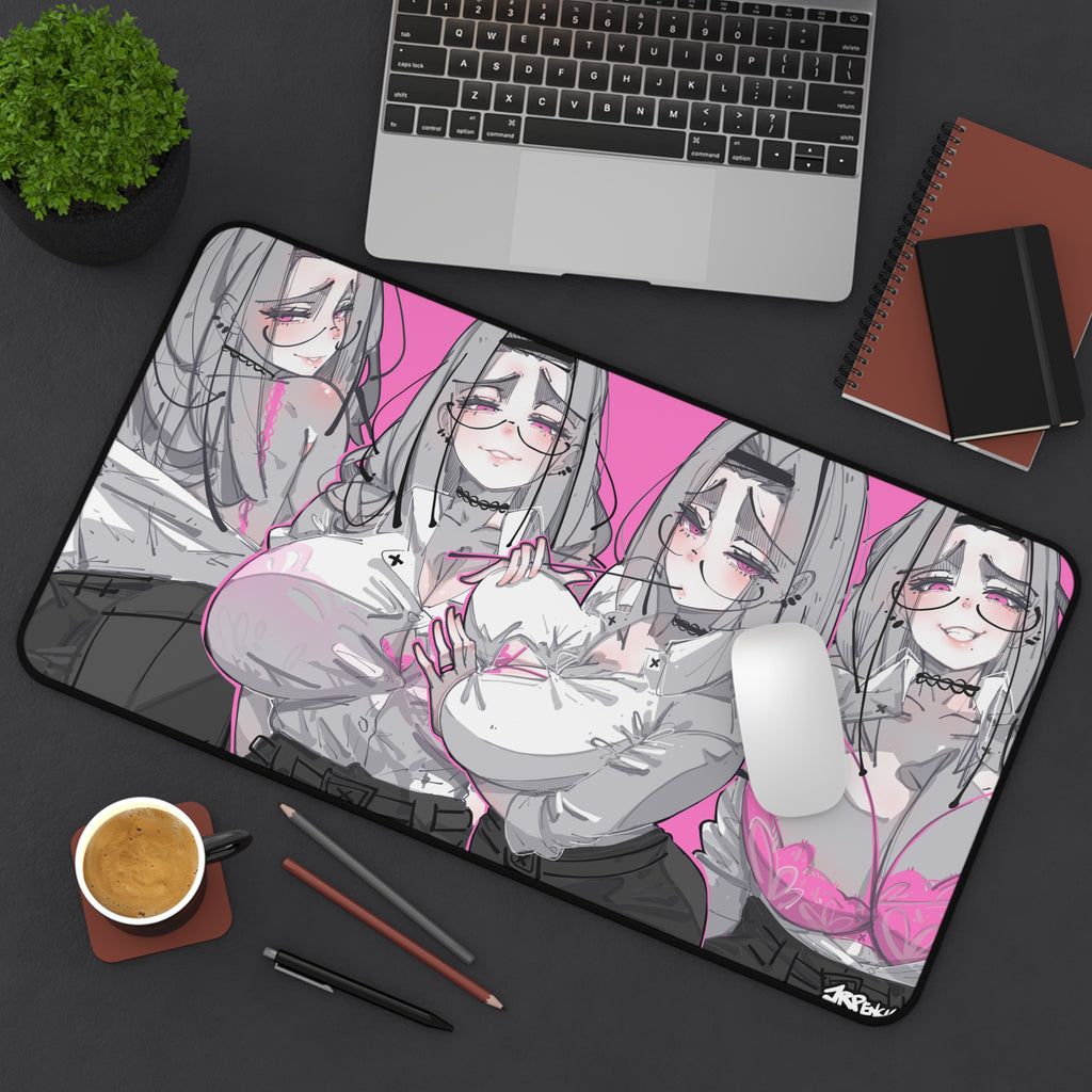 3187 - 粉壁纸 / pink wallpaper v1 Desk Mat