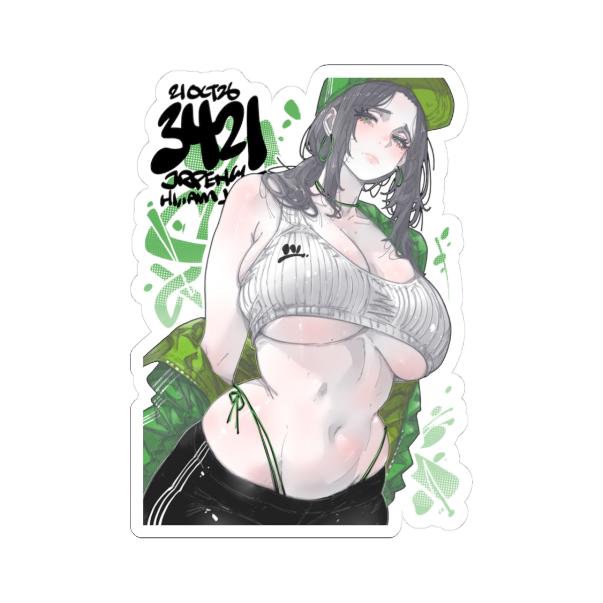 3421 - 绿 / Green v1 Stickers