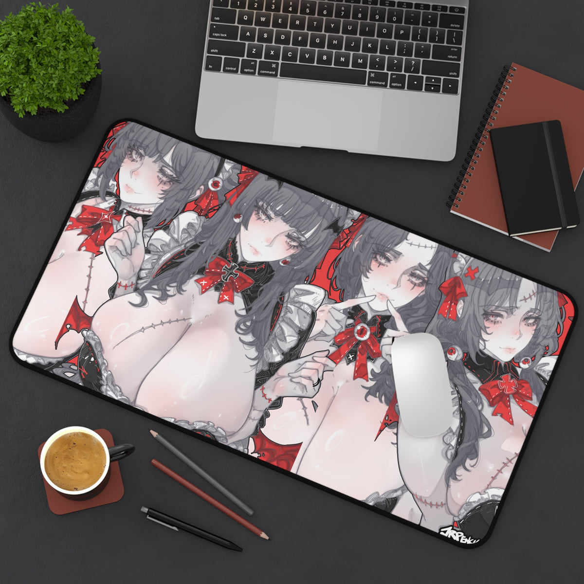 3420 - 红壁纸 / Red Wallpaper v1 Desk Mat