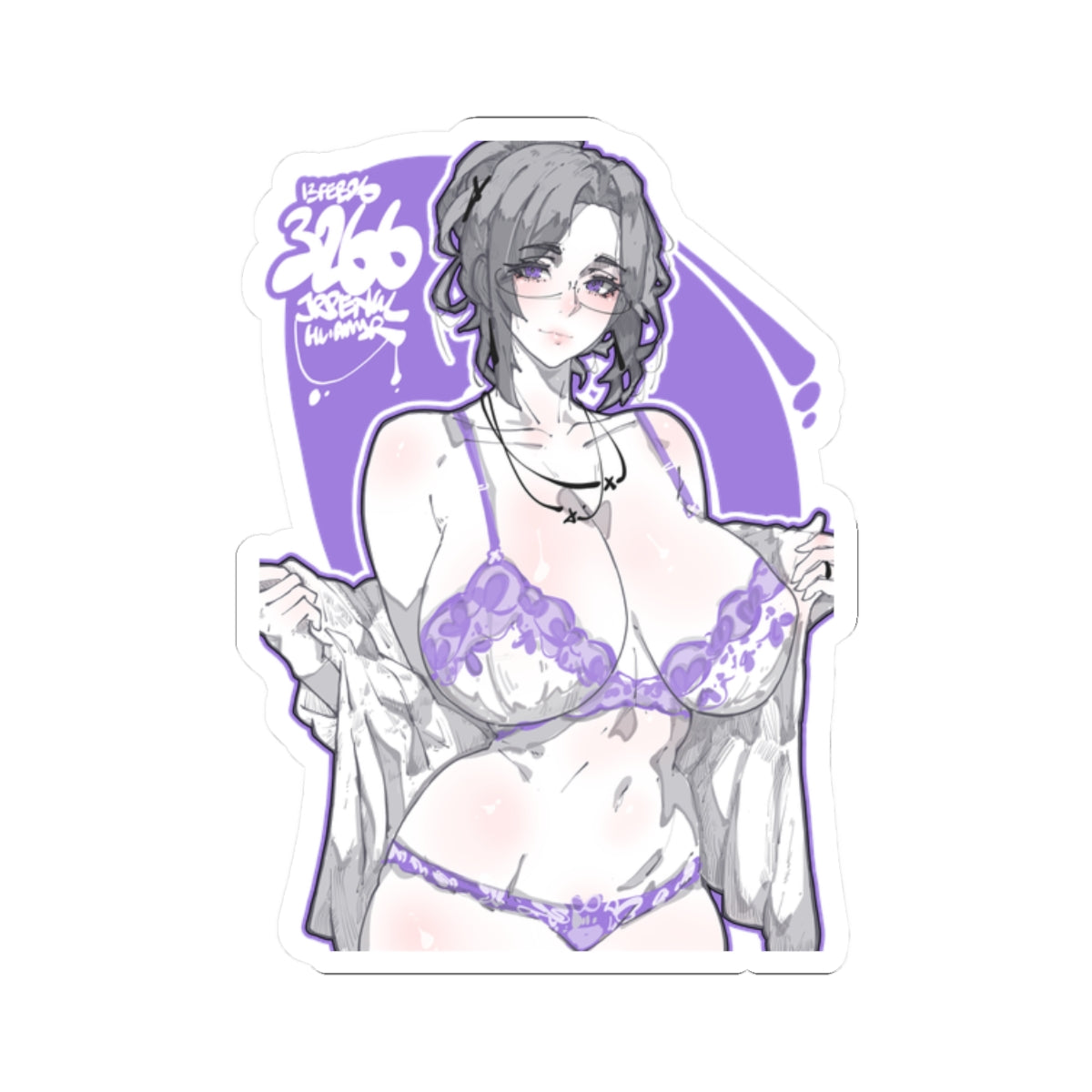 3266 - 紫 / purple v2 Stickers