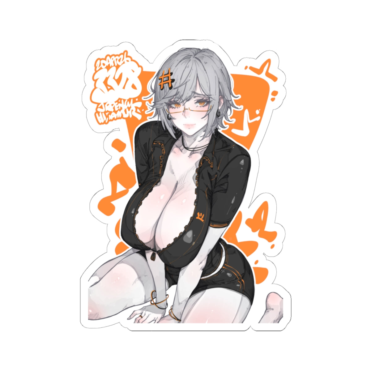 3328 - 橙/ orange v1 Stickers