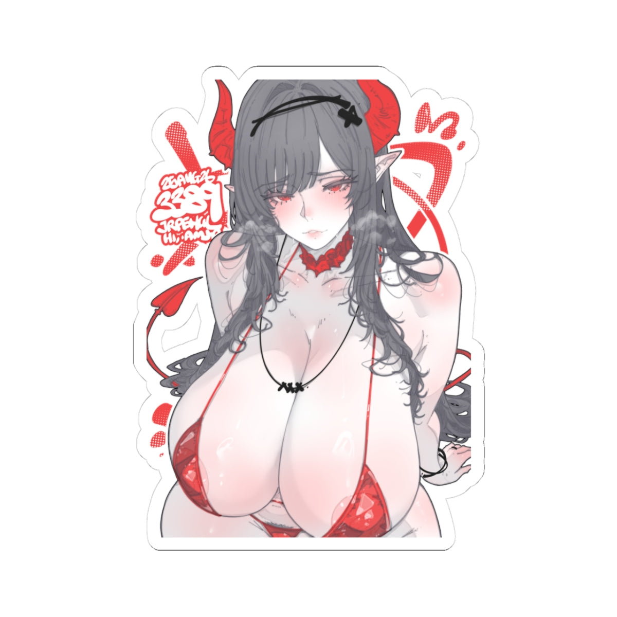 3389 - 红 / Red v2 Stickers