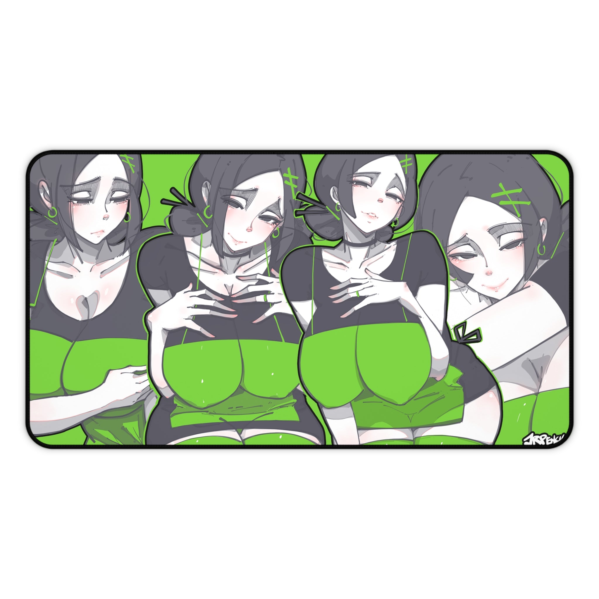 3099 - 绿壁纸 / green wallpaper v1 Desk Mat