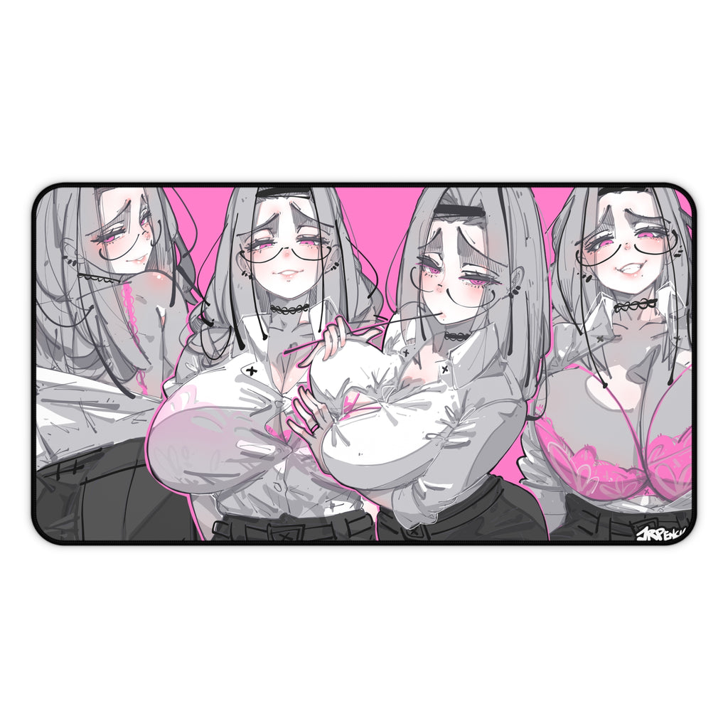 3187 - 粉壁纸 / pink wallpaper v1 Desk Mat