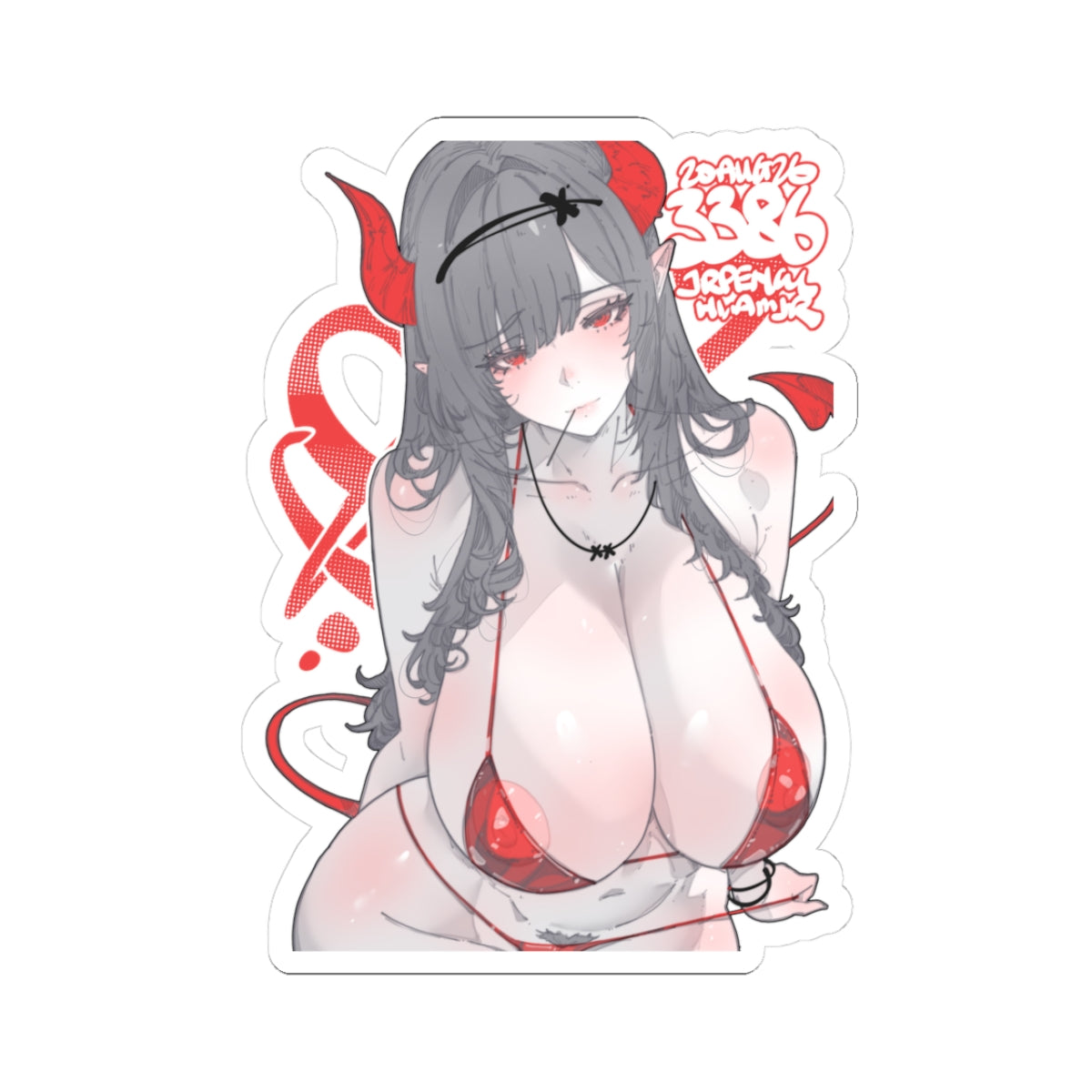 3386 - 红 / Red v2 Stickers