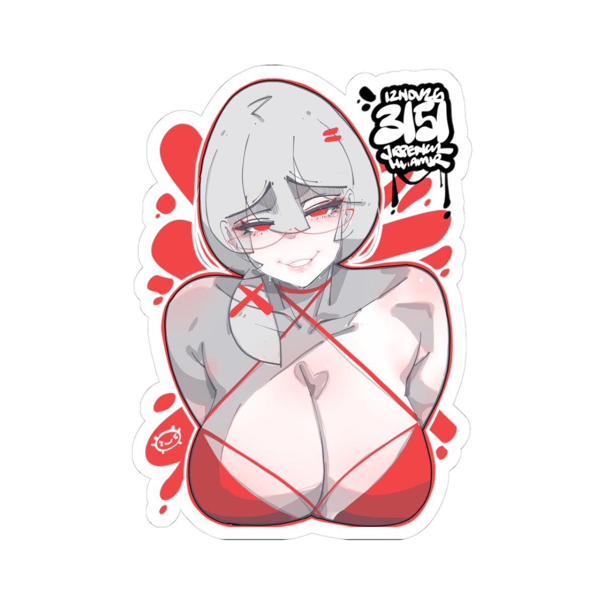 3151 - 红 / red v2 Stickers